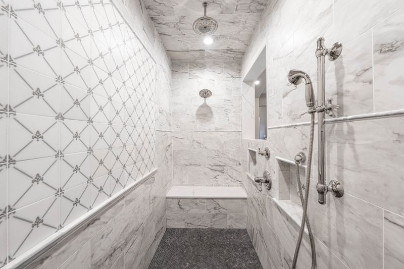 Marble Tile Shower Interior