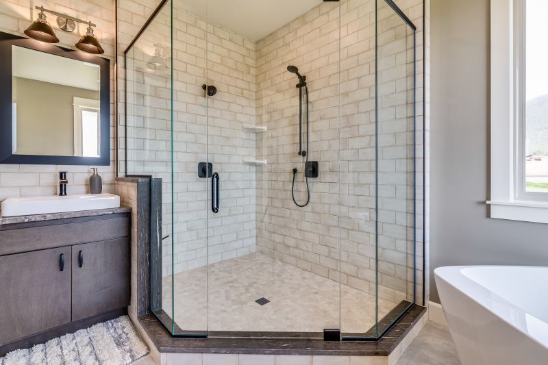 Compact Shower with Built-in Storage